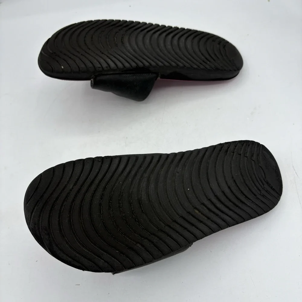 Nike Shoes Girls Youth Size 3‎ Y Kawa Black Pink Slides Sandals Kid 819353-001